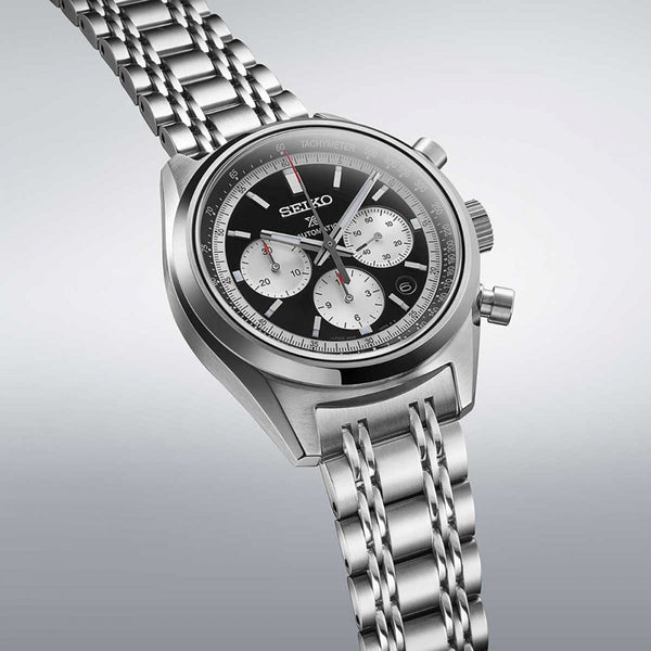 Seiko Prospex Men's Speedtimer ‘Glossy Black’ 1972 Mechanical Chronograph Watch