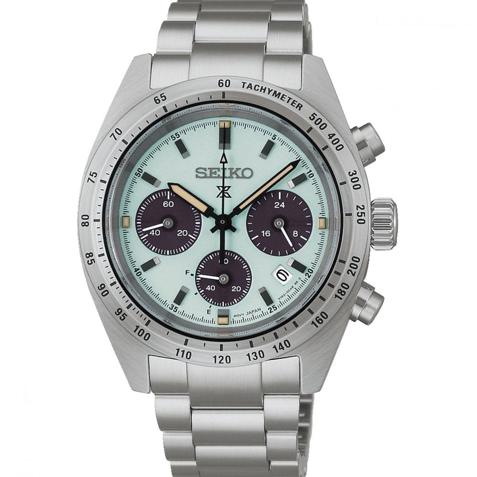 Seiko Prospex Men's Speedtimer 'Youngtimer' Mint Green Solar Watch