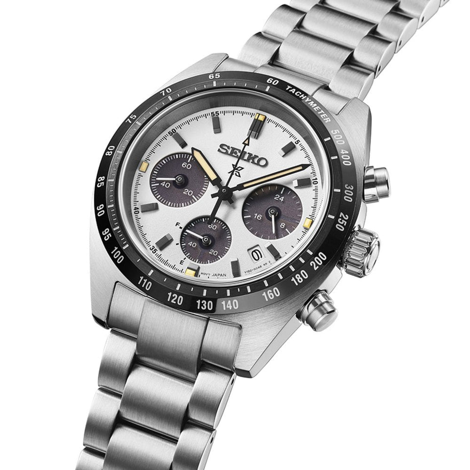 Seiko Prospex Men's Speedtimer 'Youngtimer' Monochrome Solar Watch