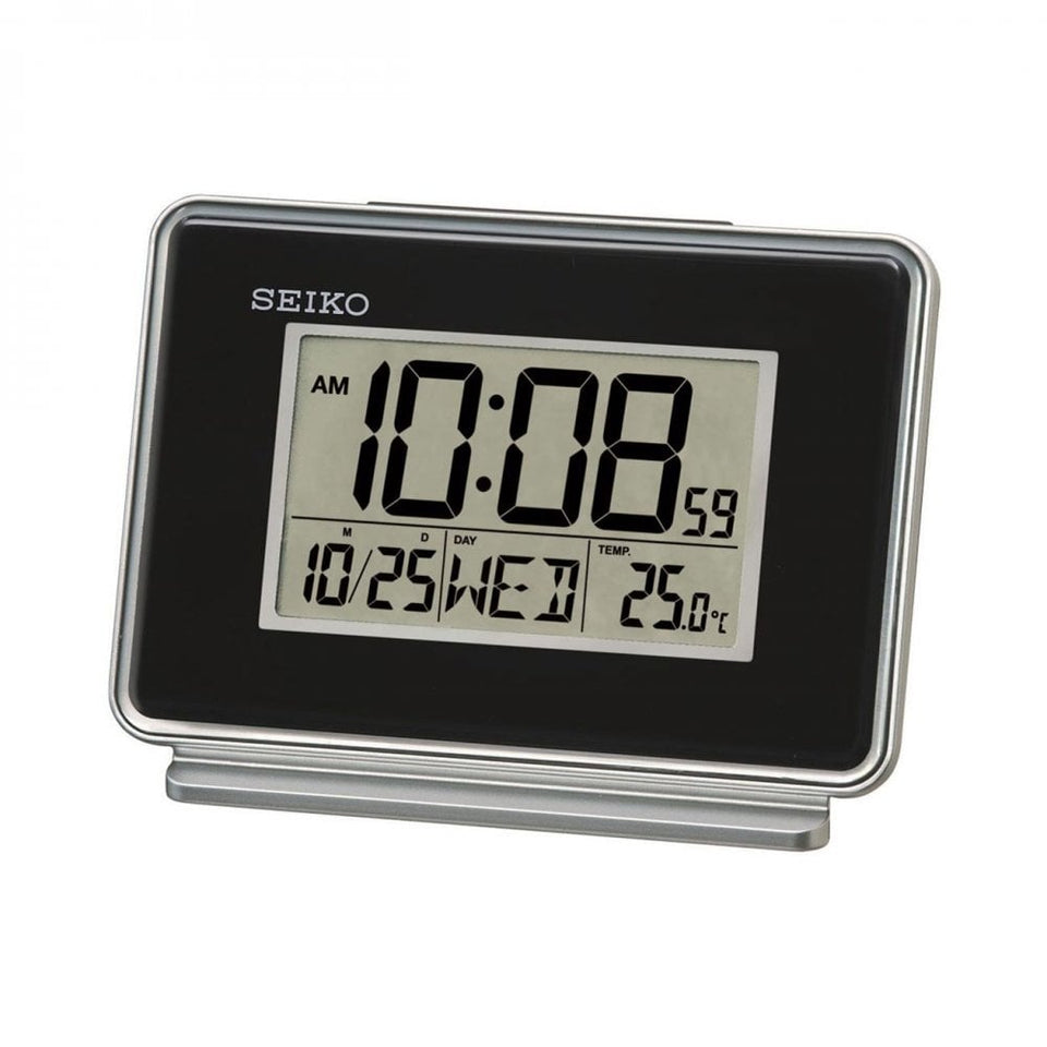 Seiko Rectangular LCD Plastic Alarm Clock