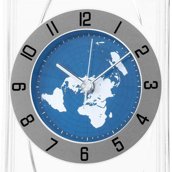 Seiko Standing Peacock Blue World Map Dial Clock