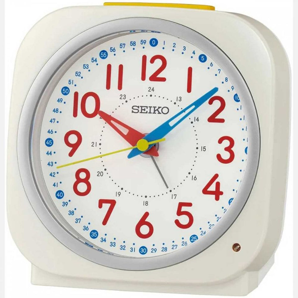 Seiko White Dial Bedside Alarm Clock
