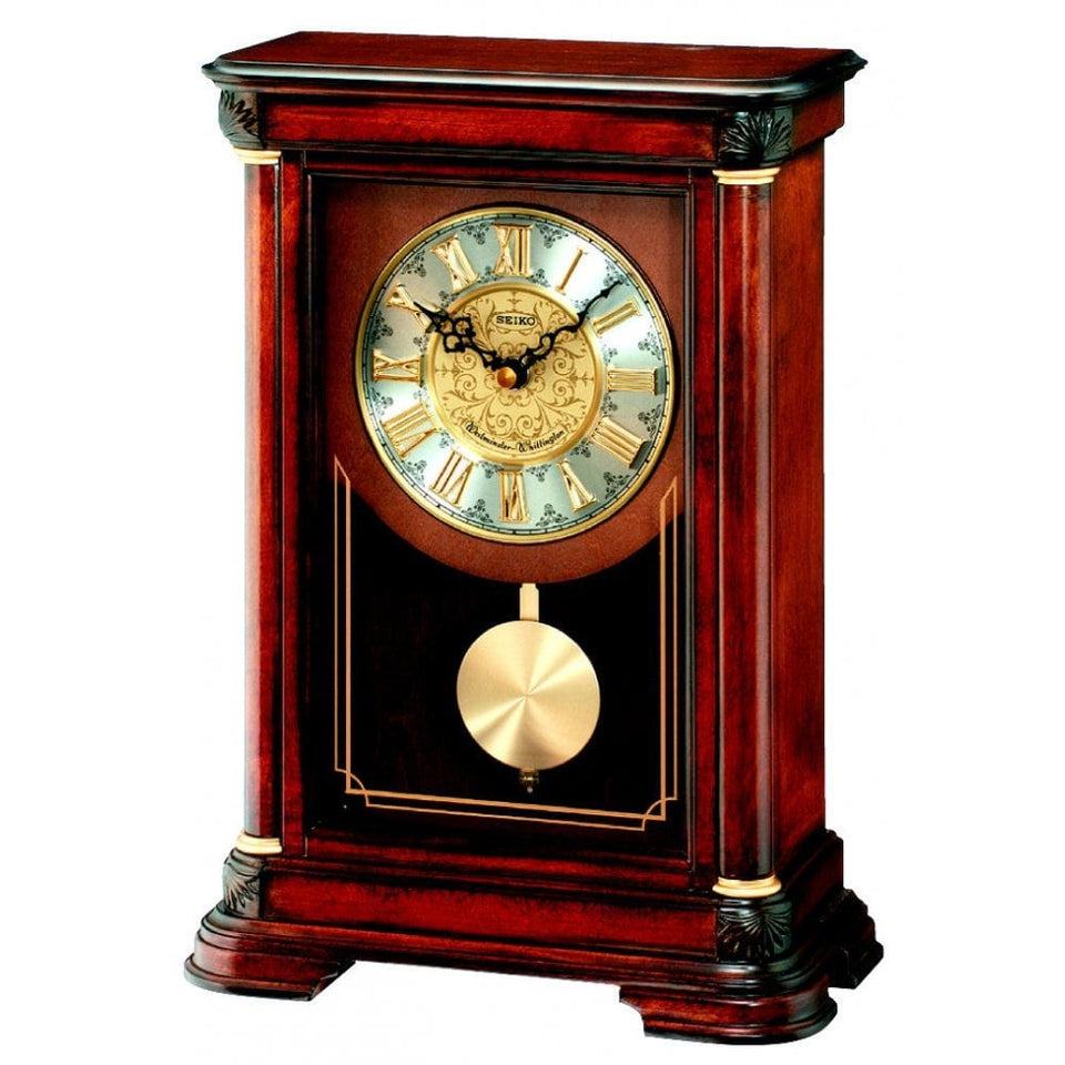 Seiko Wooden Chiming Pendulum Mantel Clock
