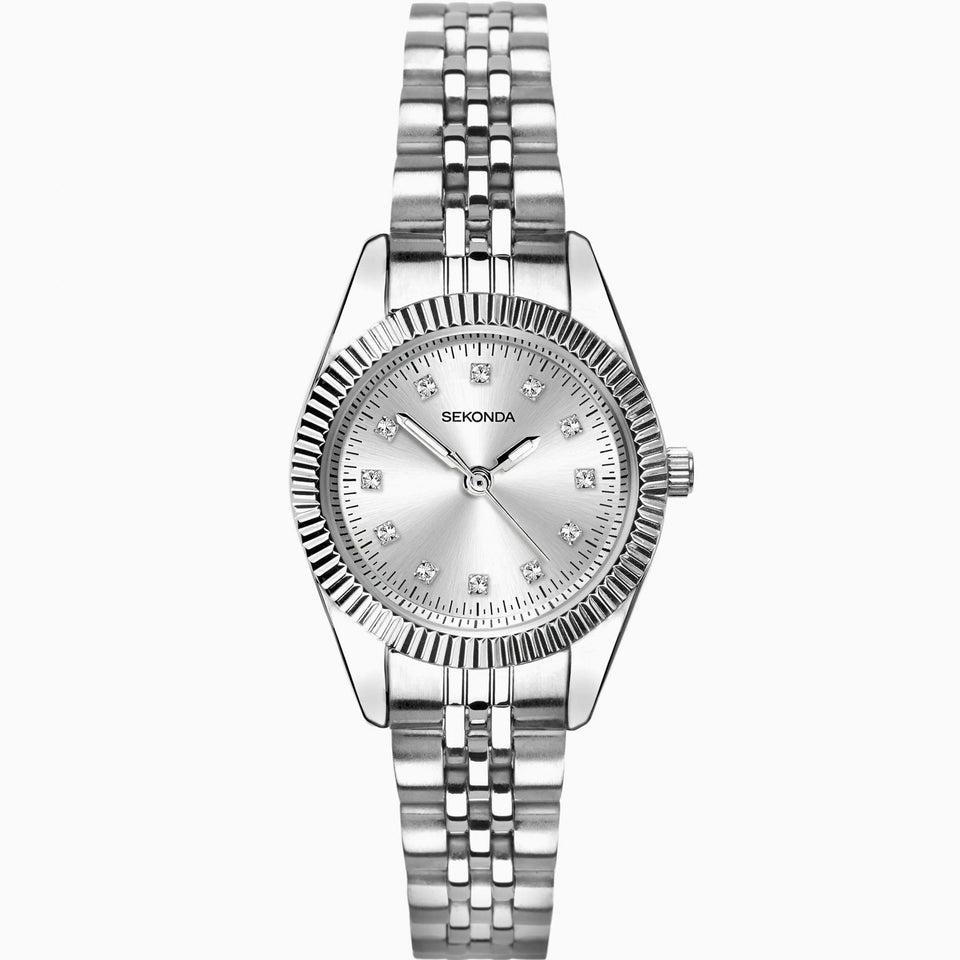 Sekonda Ladies Francis Stone Set Silver Dial Watch