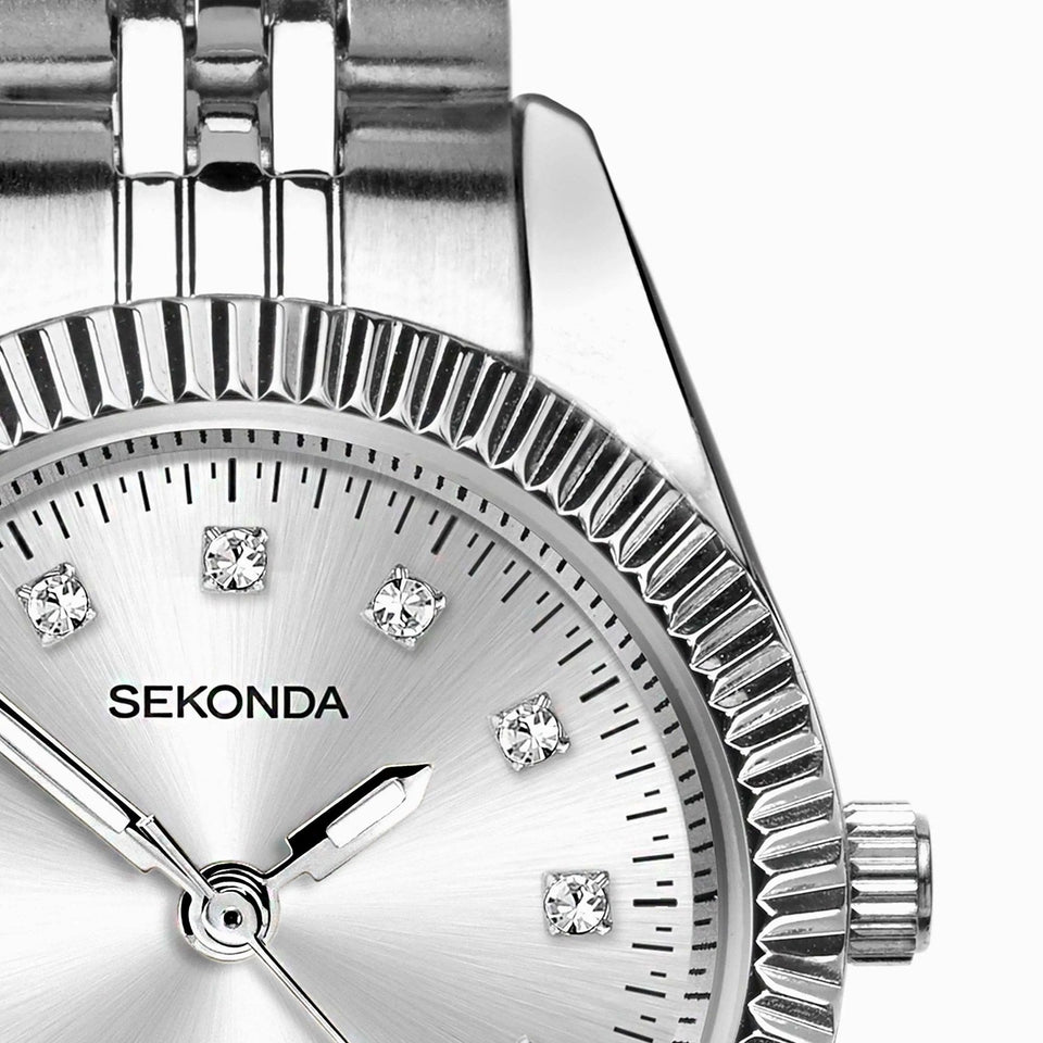 Sekonda Ladies Francis Stone Set Silver Dial Watch