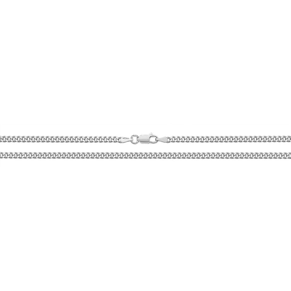 Francis & Gaye Silver Close Curb Chain