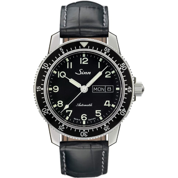 Sinn Men's 104 St Sa A PILOT Watch, Black Leather