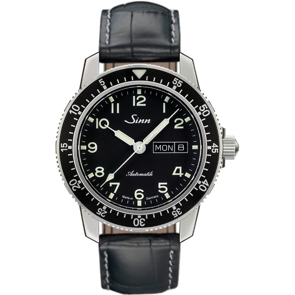 Sinn Men's 104 St Sa A PILOT Watch, Black Leather