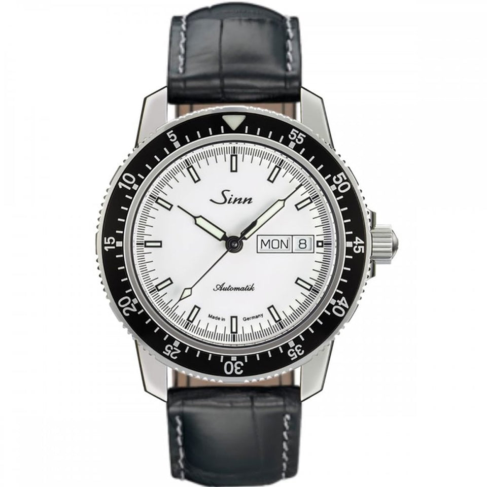 Sinn Men's 104 St Sa I W Classic Pilot Watch, Black Leather