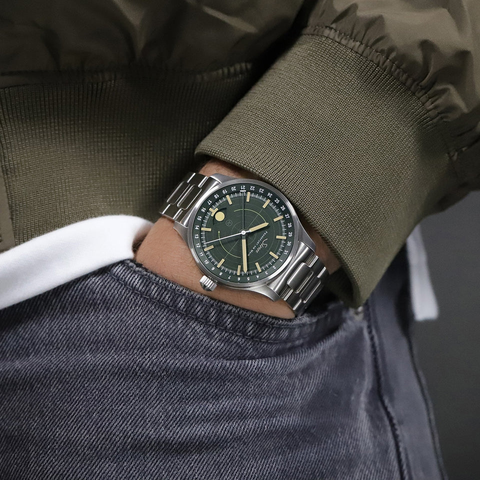 Sinn Men's 308 40mm Green Dial Hunting Watch