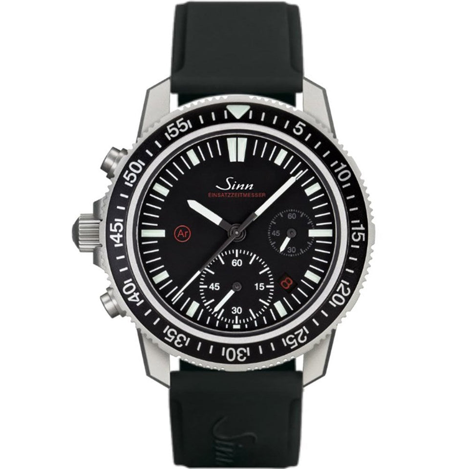 Sinn Men's EZM 13.1 Silicone Strap Diving Chronograph Watch