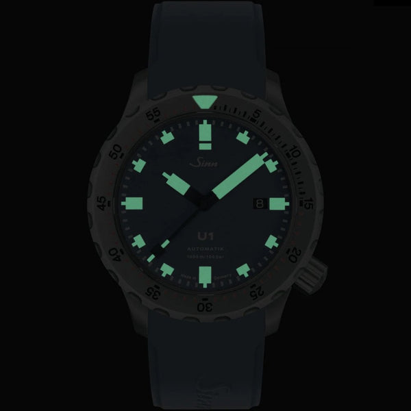 Sinn Men's U1 Blue Submarine Steel Diving Watch