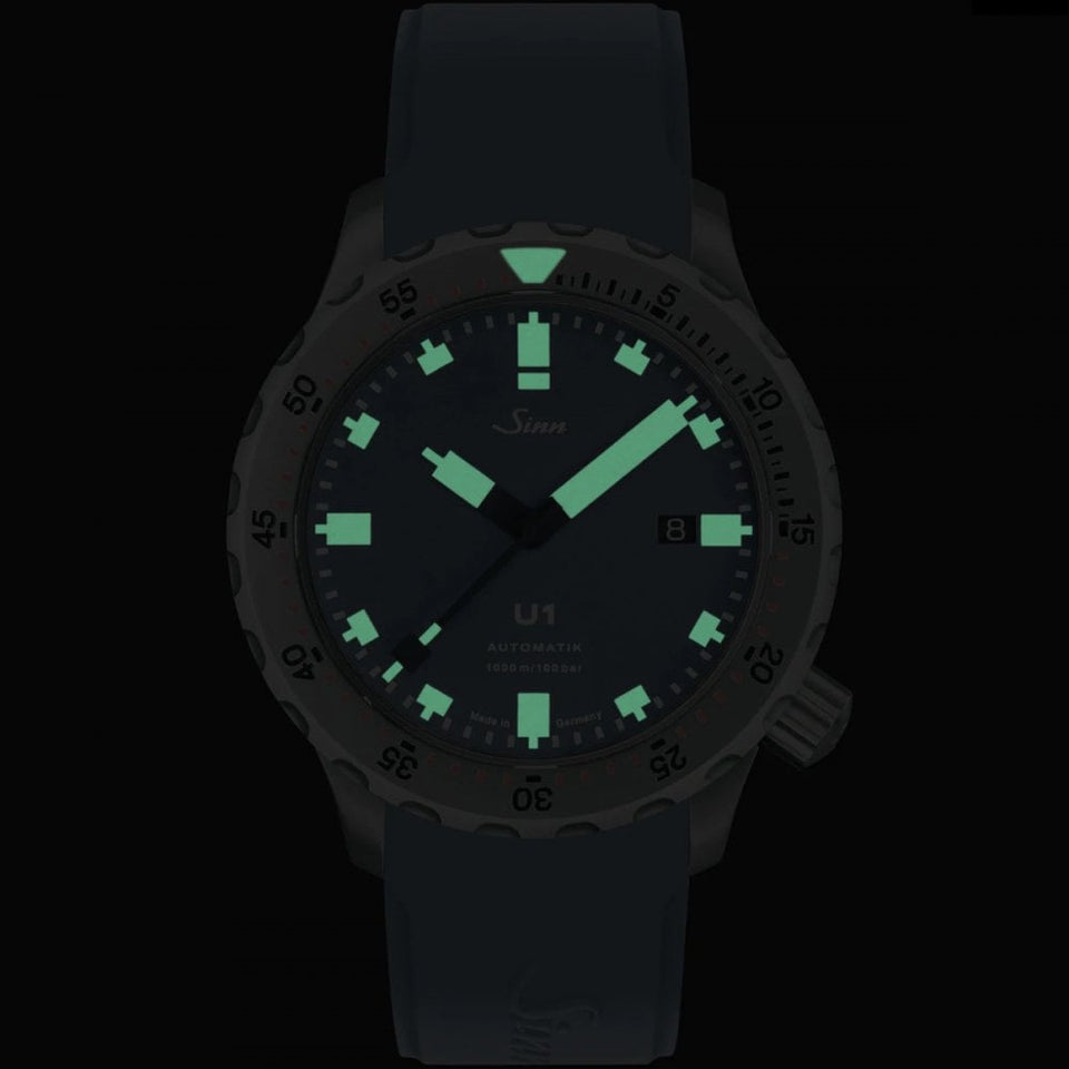 Sinn Men's U1 Blue Submarine Steel Diving Watch