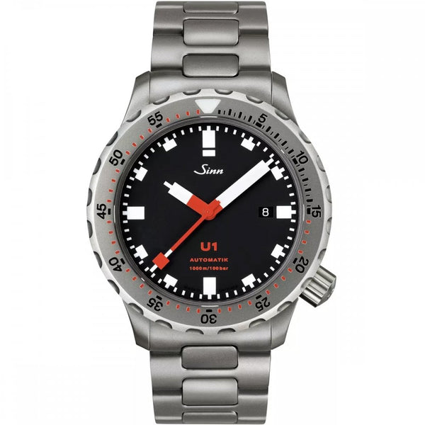 Sinn Men's U1 German Steel H-Link Diver's Watch