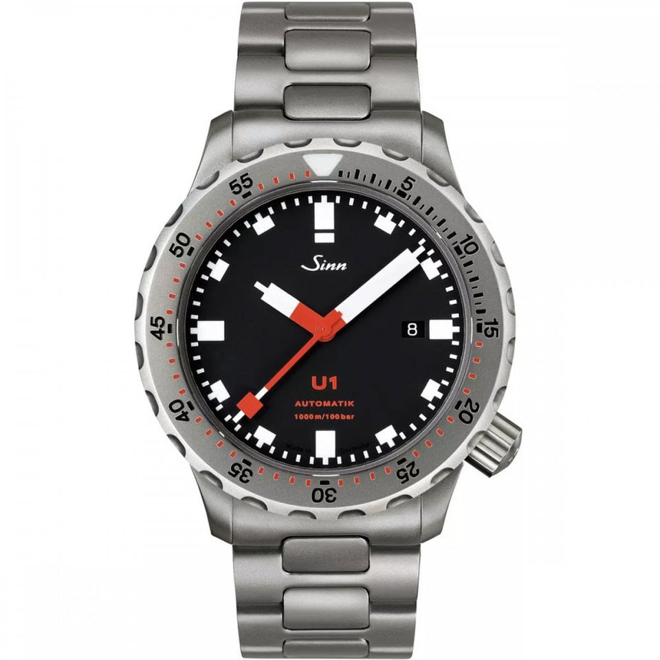Sinn Men's U1 German Steel H-Link Diver's Watch