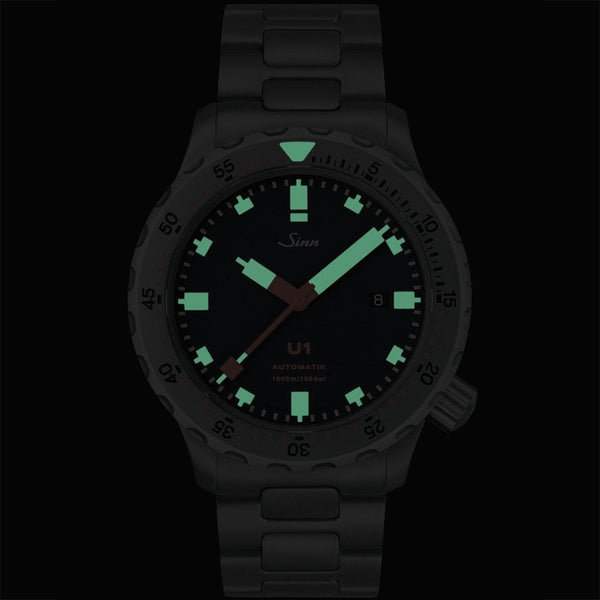 Sinn Men's U1 German Steel H-Link Diver's Watch