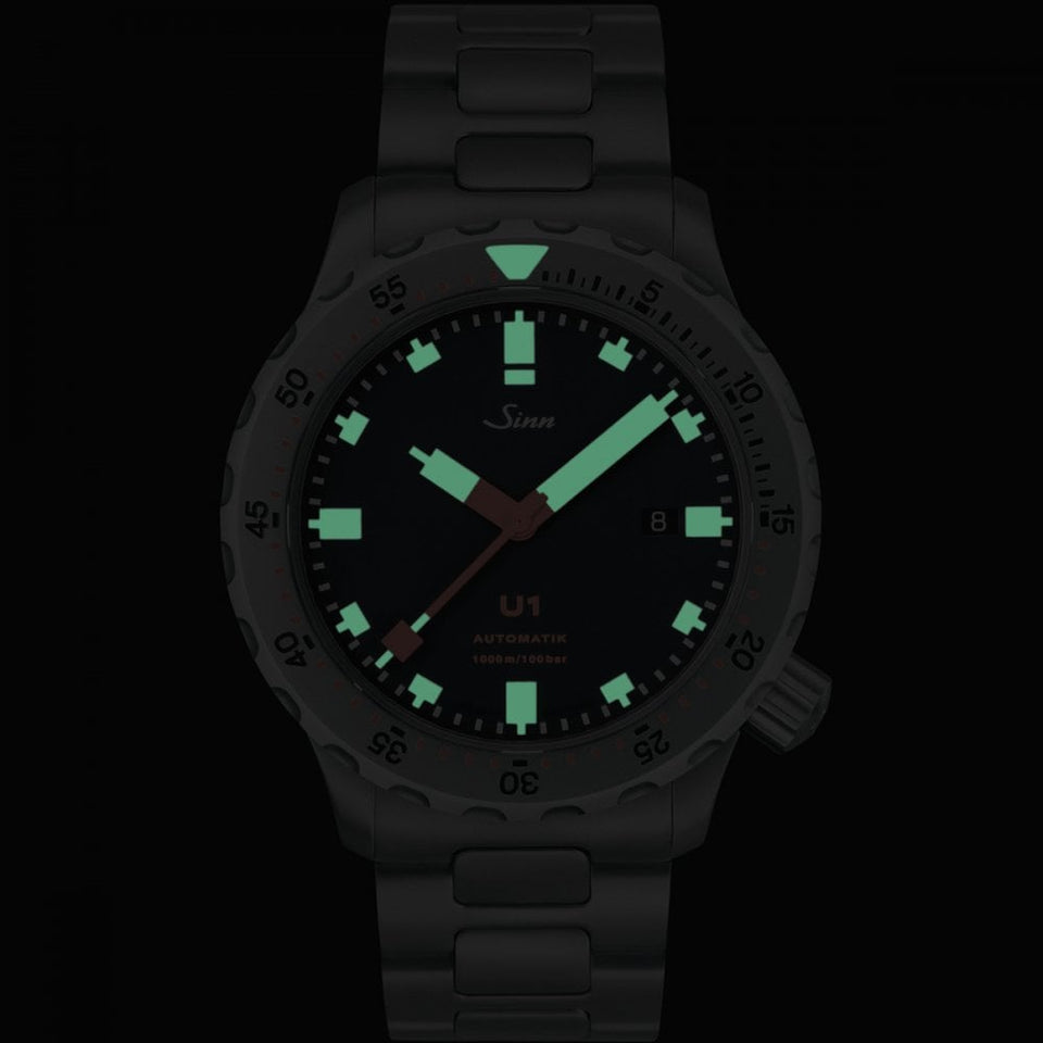 Sinn Men's U1 TEGIMENTED H-Link Divers Watch