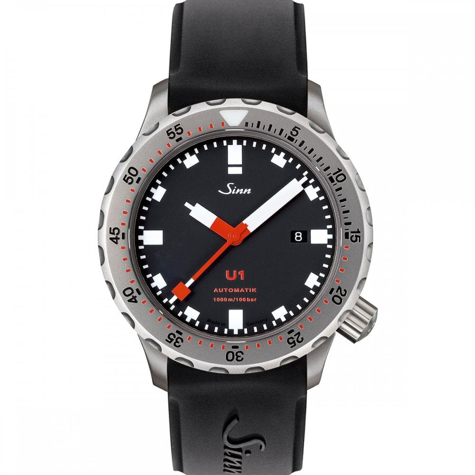 Sinn Men's U1 TEGIMENTED Silicone Automatic Divers Watch