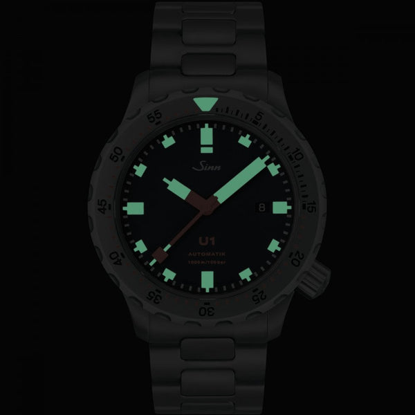 Sinn Men's U1 TEGIMENTED Silicone Automatic Divers Watch