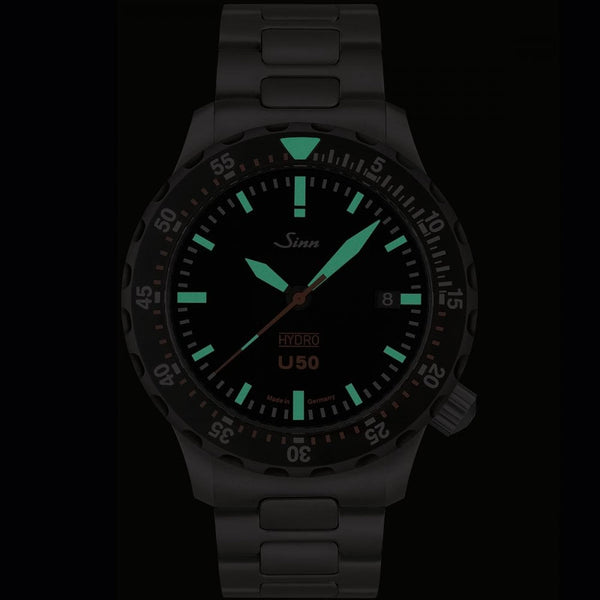 Sinn Men's U50 HYDRO SDR TEGIMENTED Steel Diving Watch