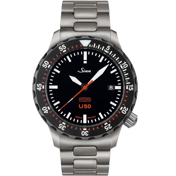 Sinn Men's U50 HYDRO SDR TEGIMENTED Steel Diving Watch