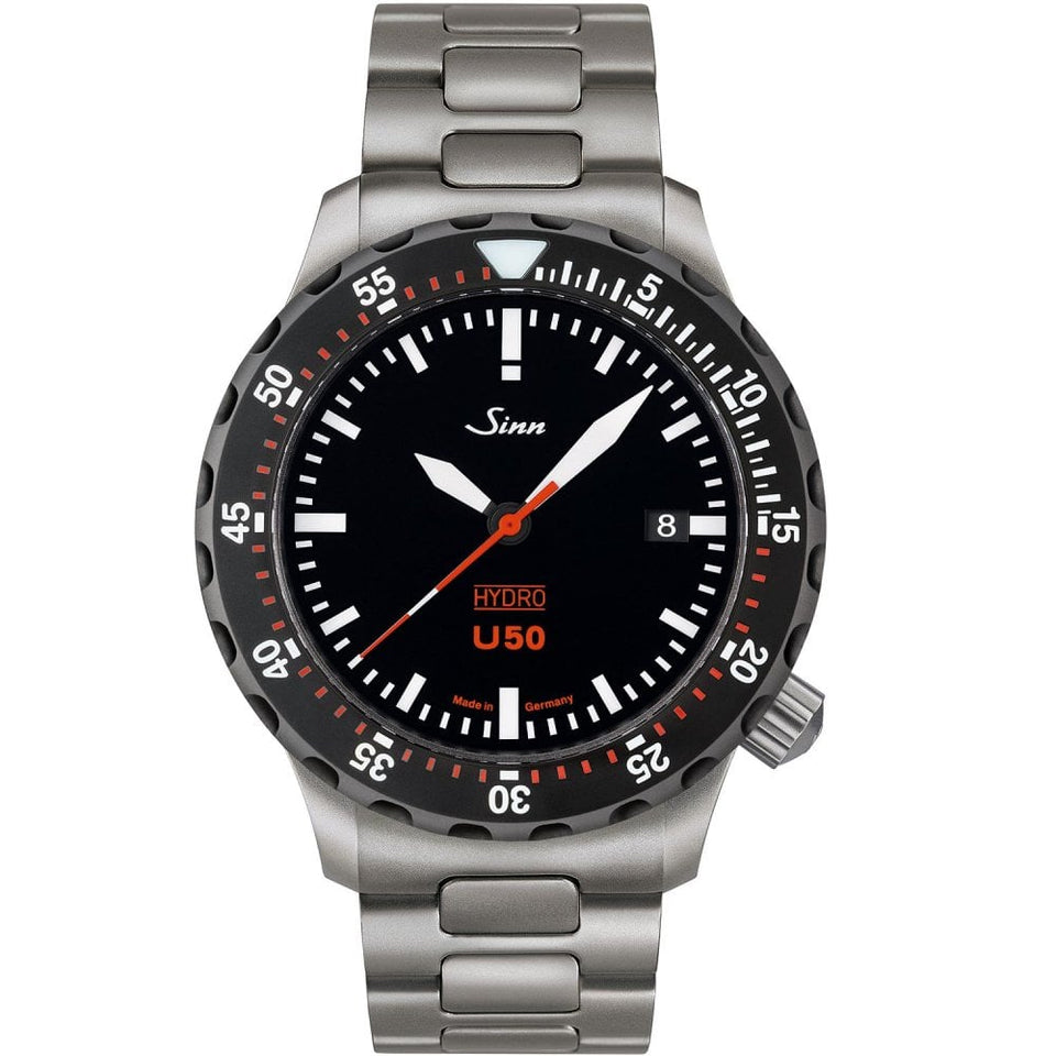 Sinn Men's U50 HYDRO SDR TEGIMENTED Steel Diving Watch