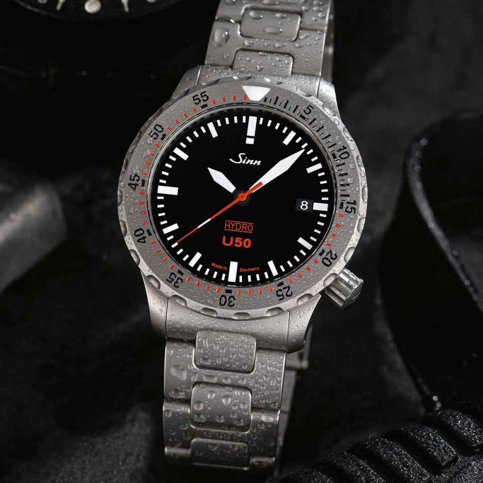 Sinn Men's U50 HYDRO Submarine Steel Diving Watch