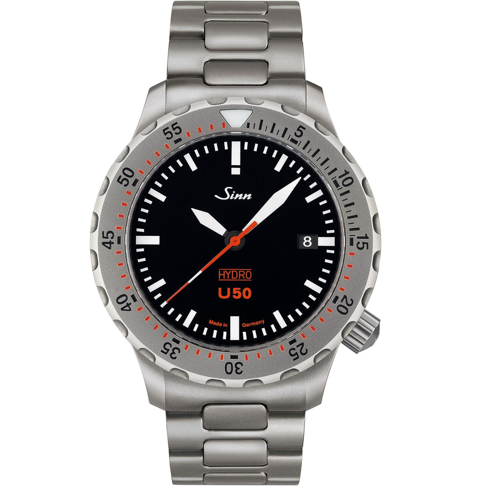Sinn Men's U50 HYDRO TEGIMENTED Steel Quartz Diving Watch