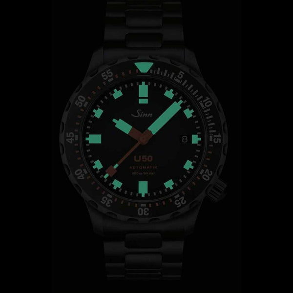 Sinn Men's U50 S TEGIMENT Bracelet Black Diver's Watch