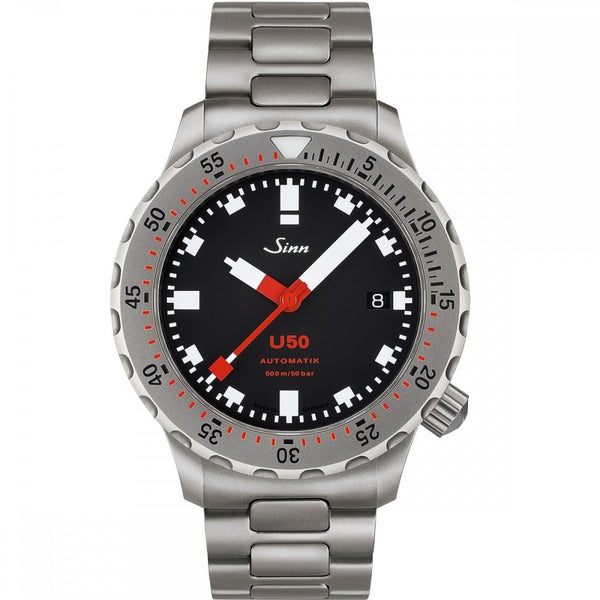 Sinn Men's U50 Steel Diver's H-Link Bracelet Watch
