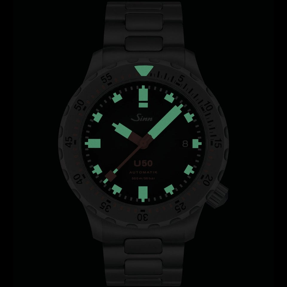 Sinn Men's U50 Steel Diver's H-Link Bracelet Watch