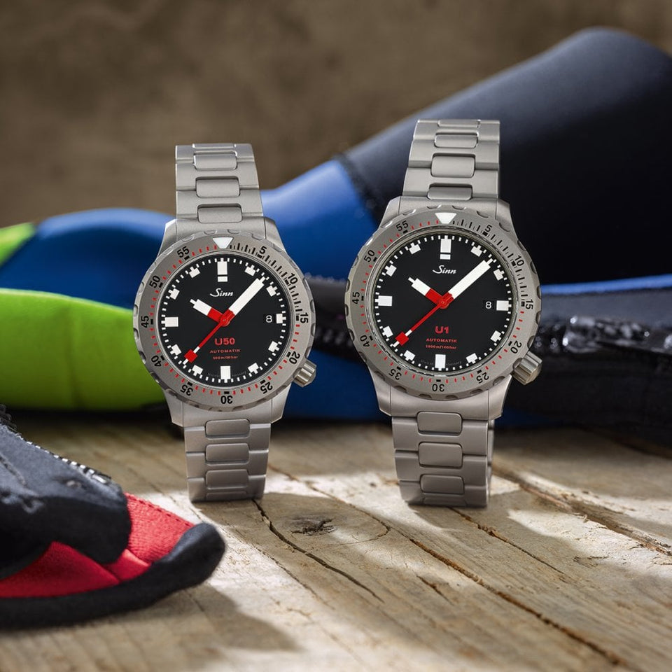 Sinn Men's U50 Steel Diver's H-Link Bracelet Watch