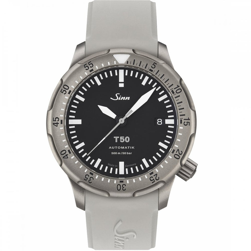 Sinn T50 Titanium Grey Rubber Diving Watch