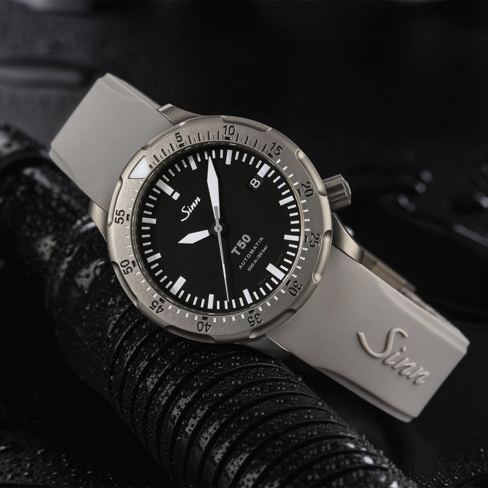 Sinn T50 Titanium Grey Rubber Diving Watch