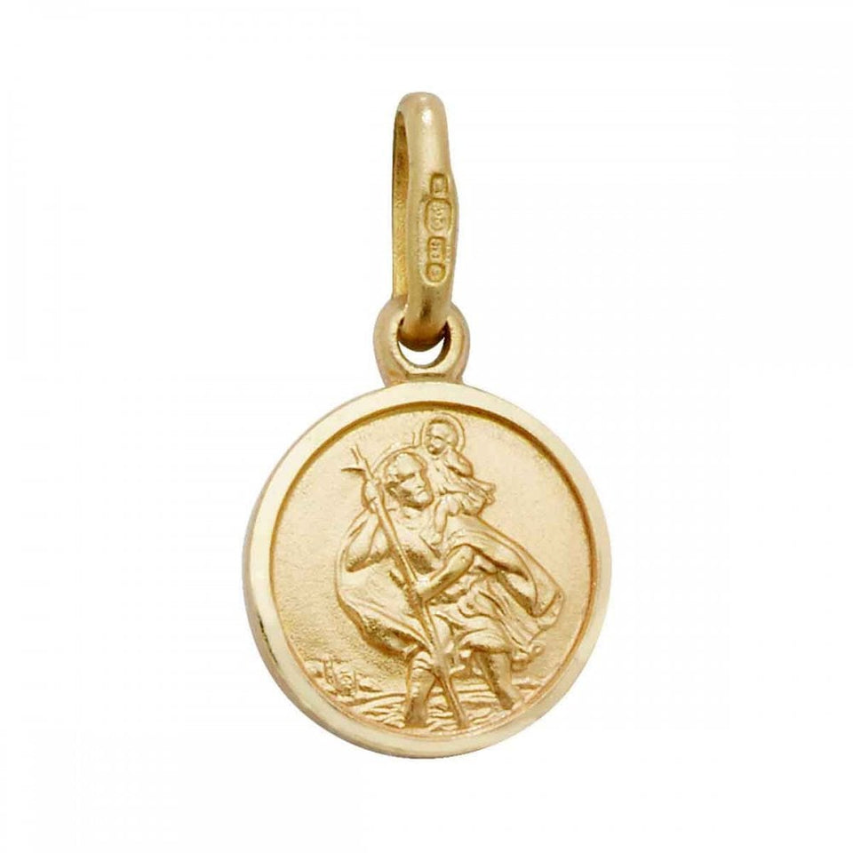 Francis & Gaye Small 9ct Gold (1cm) Round St Christopher