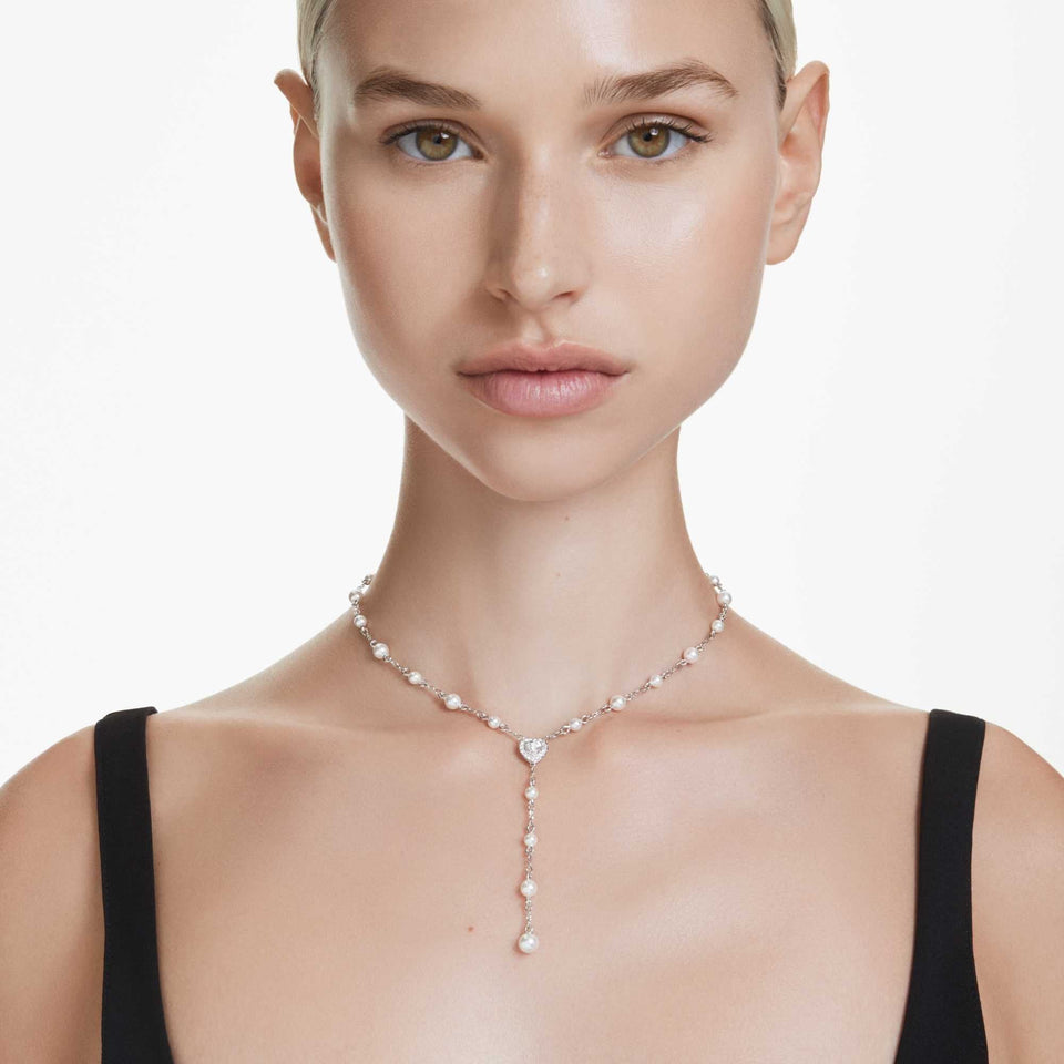 Swarovski Ariana Grande x Heart & Pearl 'Y' Necklace