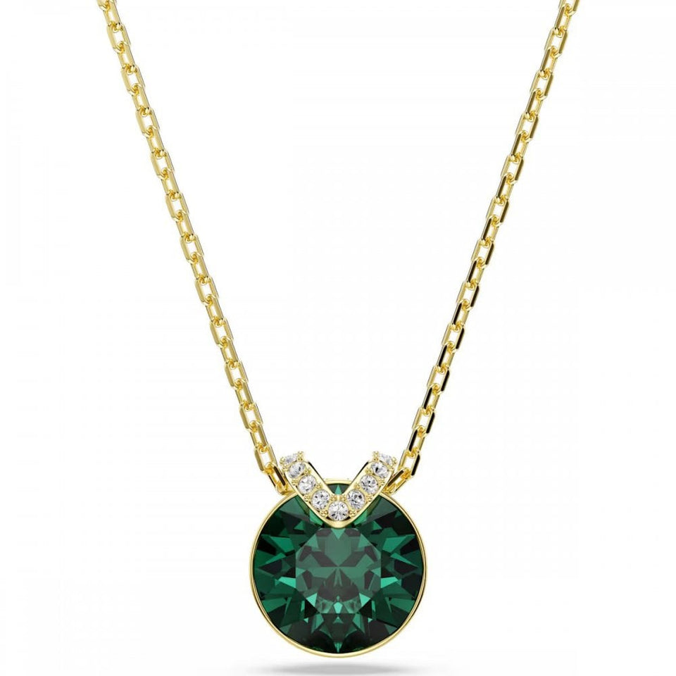 Swarovski Bella Green Crystal Gold Toned Necklace