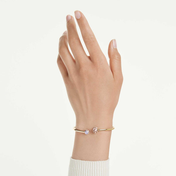 Swarovski Chroma Gold Tone Open Bangle