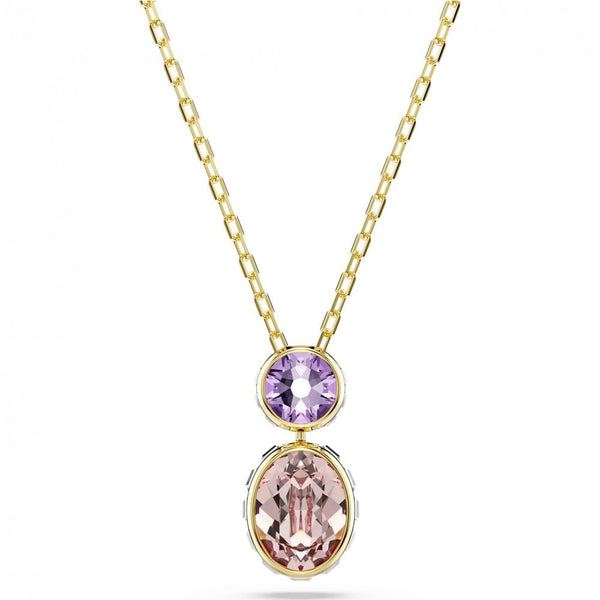 Swarovski Chroma Mixed Cuts Gold Tone Necklace