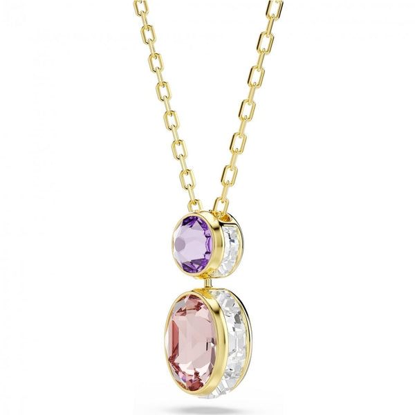 Swarovski Chroma Mixed Cuts Gold Tone Necklace