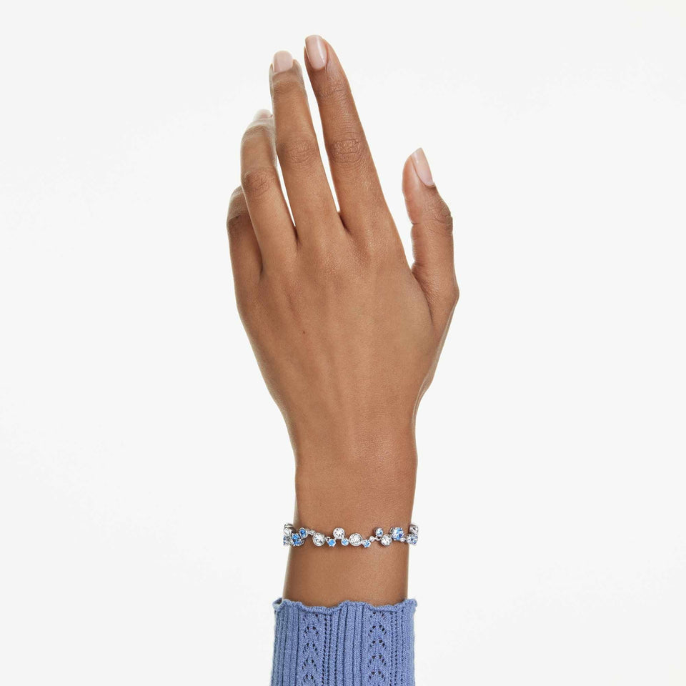 Swarovski Constella Blue Mixed Cuts Rhodium Plated Bracelet