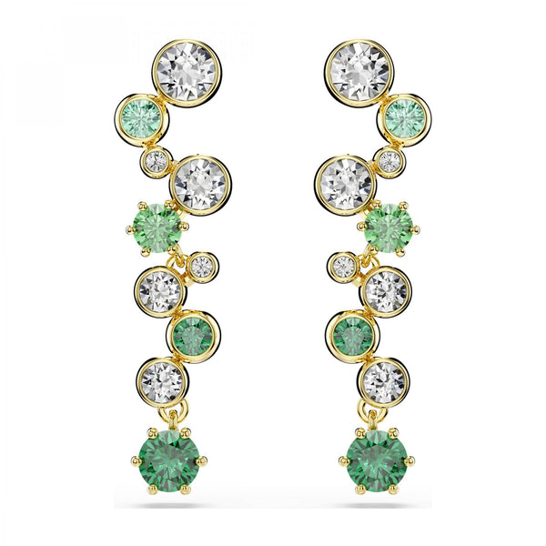 Swarovski Constella Gold & Green Stone Set Earring Drops