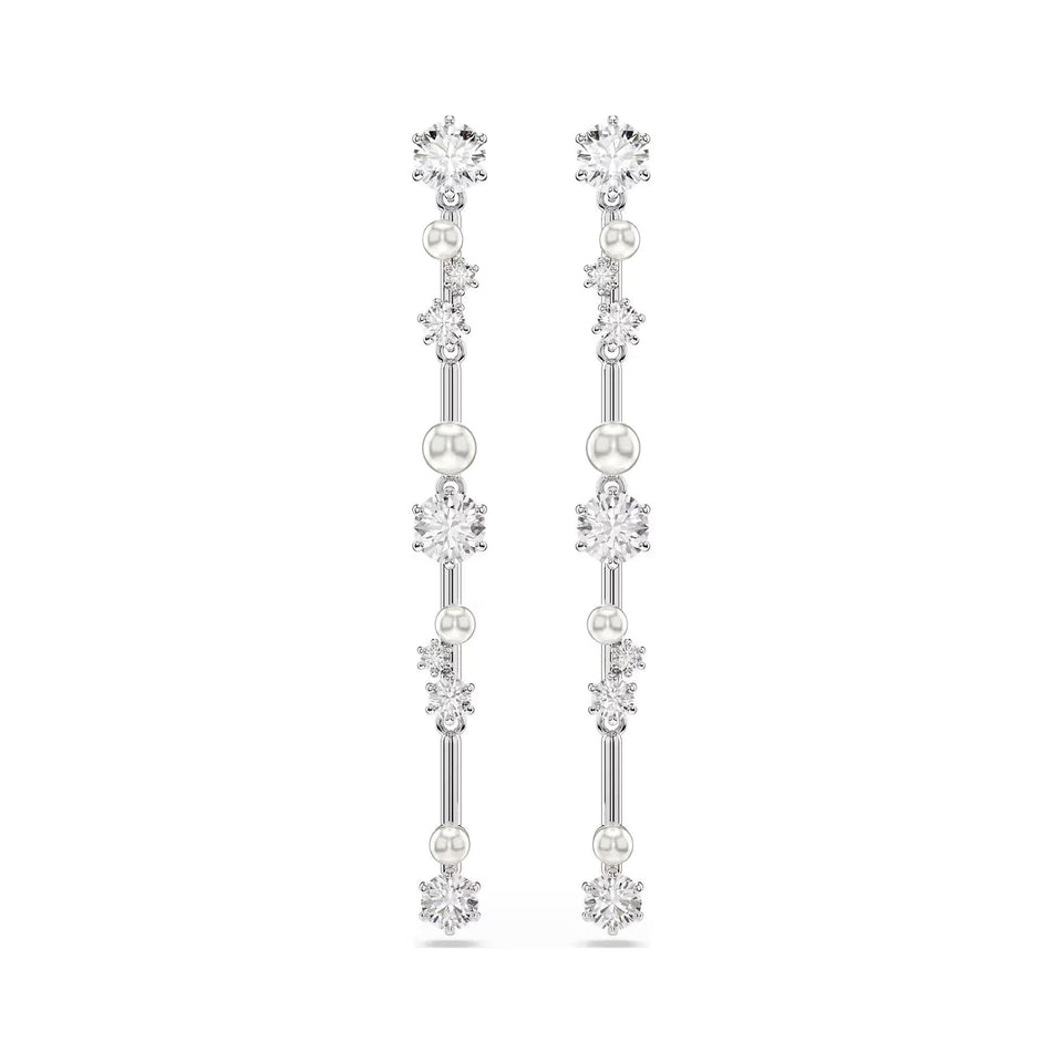 Swarovski Constella Mixed Stone Set & Pearl Drop Earrings