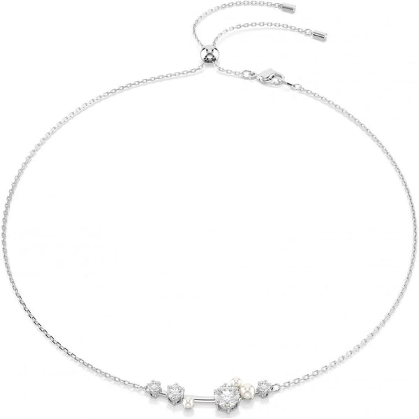Swarovski Constella Mixed Stone Set & Pearl Slider Necklace