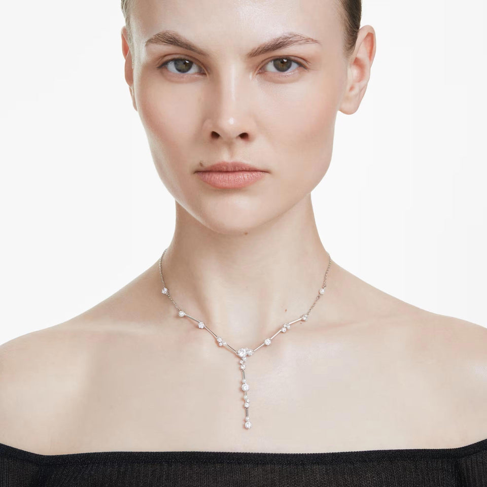 Swarovski Constella Mixed Stone Set & Pearl 'Y' Necklace