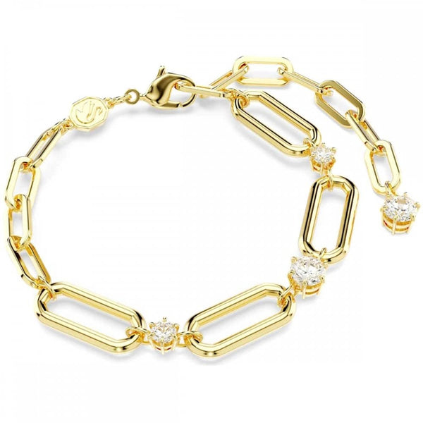 Swarovski Constella Open Link Gold Toned Stone Set Bracelet
