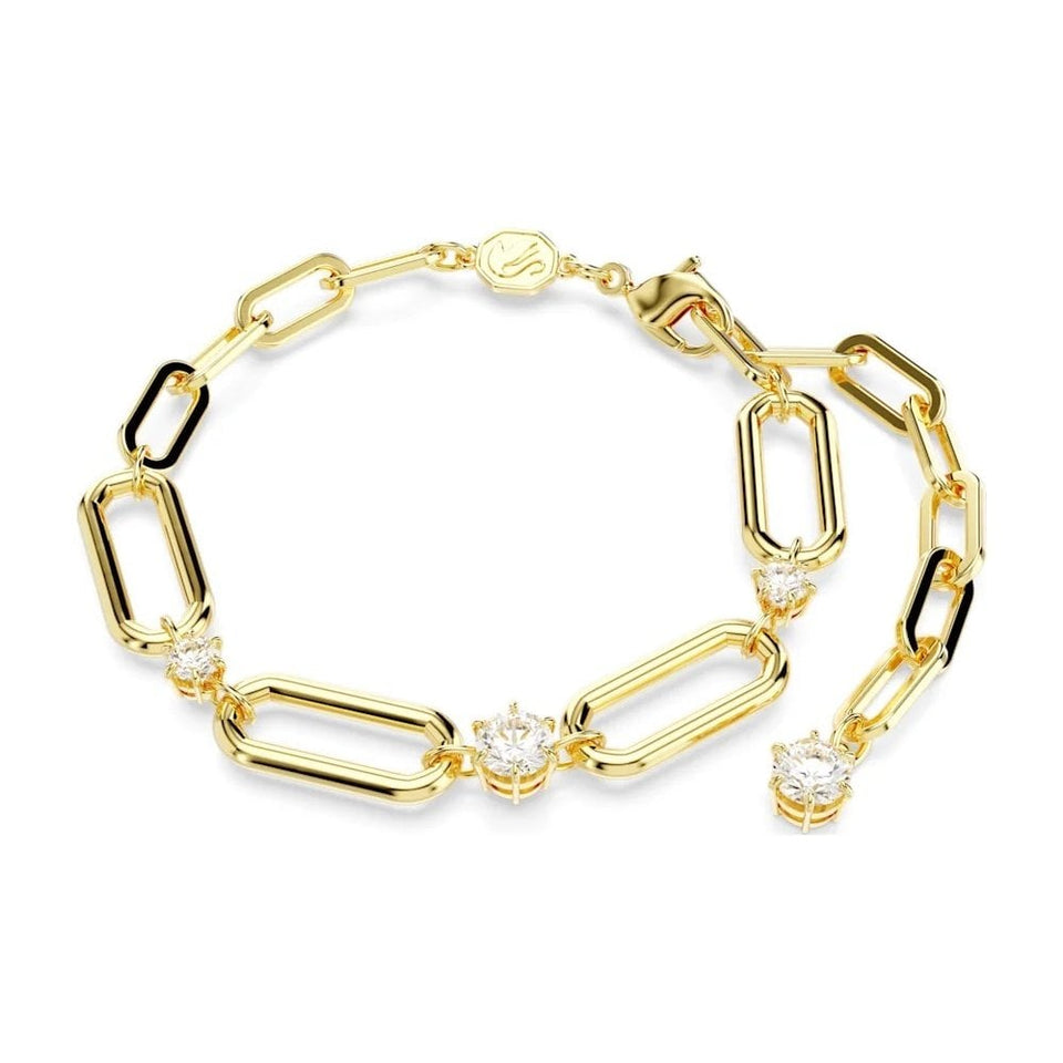 Swarovski Constella Open Link Gold Toned Stone Set Bracelet