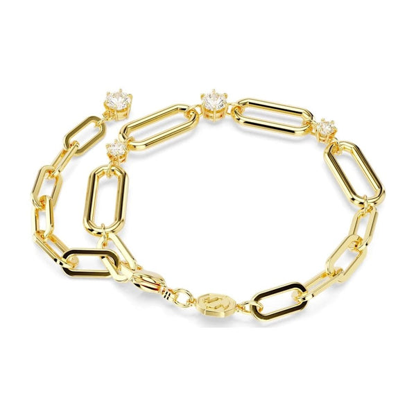 Swarovski Constella Open Link Gold Toned Stone Set Bracelet