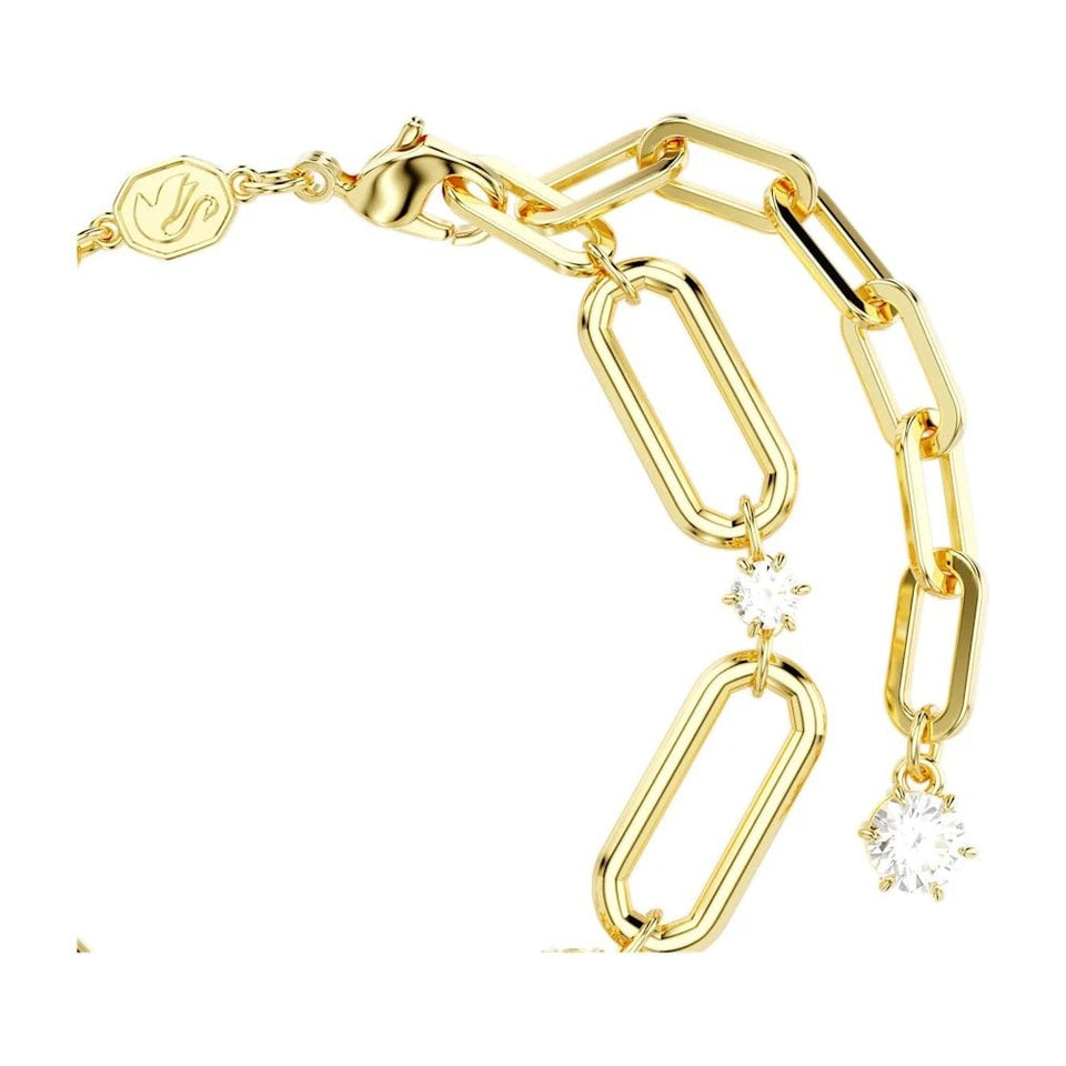 Swarovski Constella Open Link Gold Toned Stone Set Bracelet