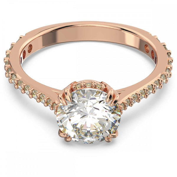 Swarovski Constella Round Cut Rose Gold Plated Ring